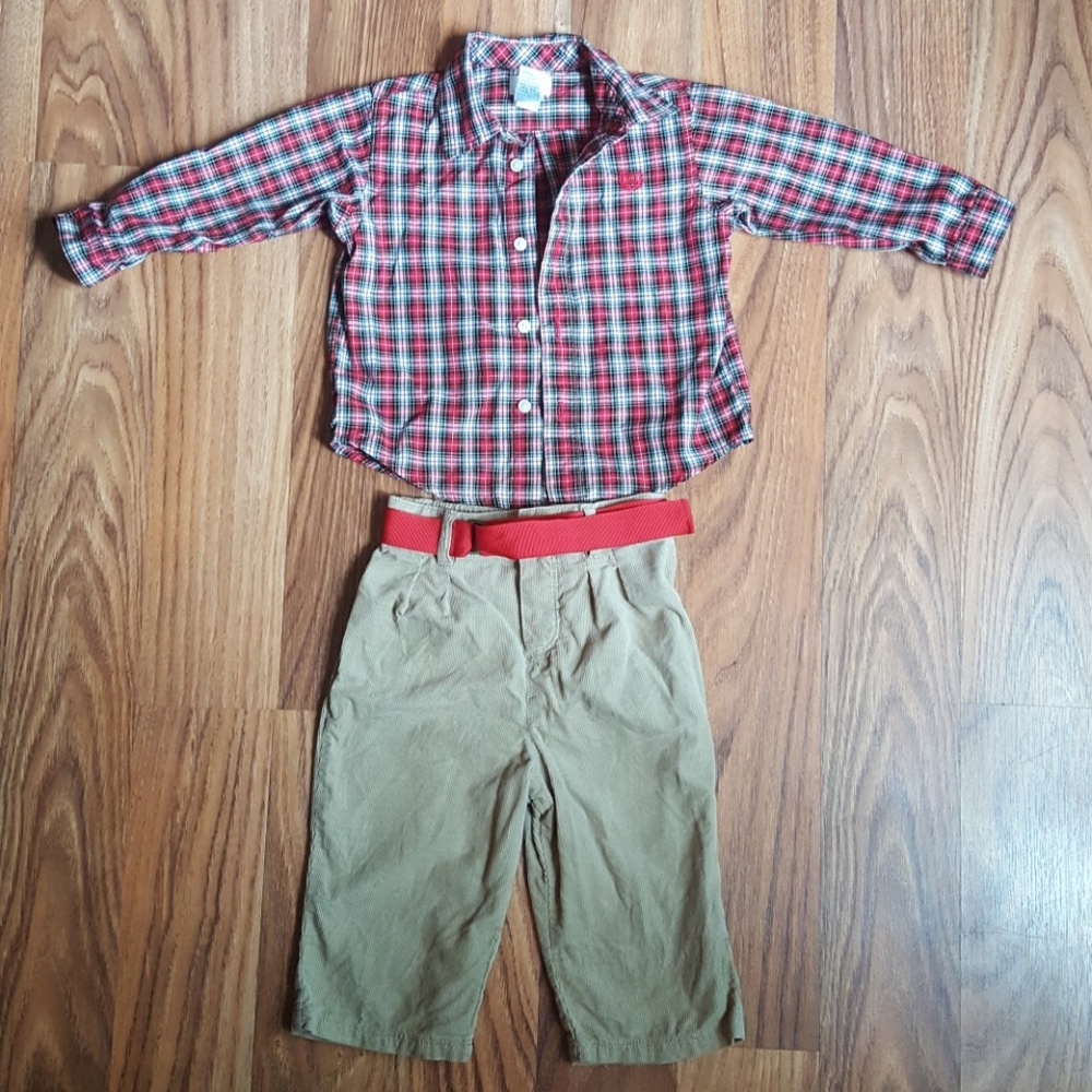 Chaps button down and corduroy style pants - Picture 1 of 7